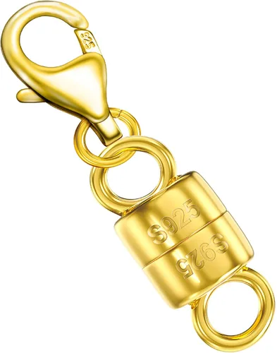 Miniatura 9 de Dailyacc cierres magnéticos para collares de langosta de plata 925 y cierres de seguridad en plata esterlina con convertidores de joyería de oro