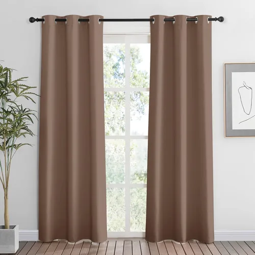 Miniatura 103 de RYB HOME Cortinas opacas de cocina de 36 pulgadas de largo, tratamiento de privacidad para ventanas pequeñas, aislamiento térmico, telón de fondo