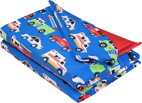 Miniatura 14 de Wildkin Funda de algodón para siesta para niñas, funda de repuesto suave con solapa cosida, se adapta a alfombrillas de vinilo de 1.5 pulgadas