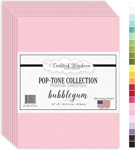 Miniatura 19 de Cardstock Warehouse Pop-Tone - Papel de cartulina rojo vivo, 50 hojas, 8.5 x 11 pulgadas, 65 libras, 175 GSM, cartulina roja de alta calidad