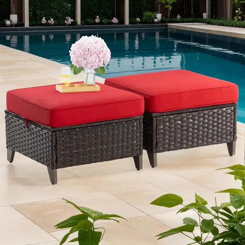 Miniatura 25 de Joyside Sofá de patio – Sofá de ratán de 3 plazas, sofá de respaldo alto para todo tipo de clima, tamaño grande mejorado con cojines de asiento de 4
