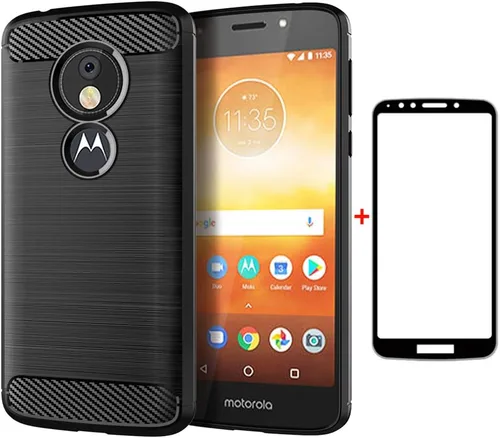 Funda de teléfono para Motorola Moto E5 Play E 5 Cruise 5E Go con protector de pantalla de vidrio templado y accesorios para celda, delgada,
