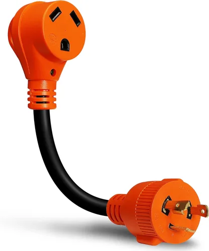 Miniatura 17 de True Mods 30A 125V a 30A 125V Adaptador de energía para RV, Cable de enchufe [NEMA L5-30R 3 puntas hembra a TT-30P 3 pines macho]