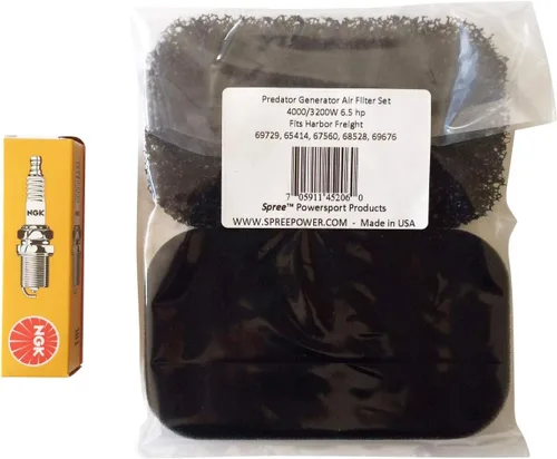 Repuesto compatible Spree para Predator Generator 4000W 3200W 6.5 hp juego de filtros de aire con bujía,