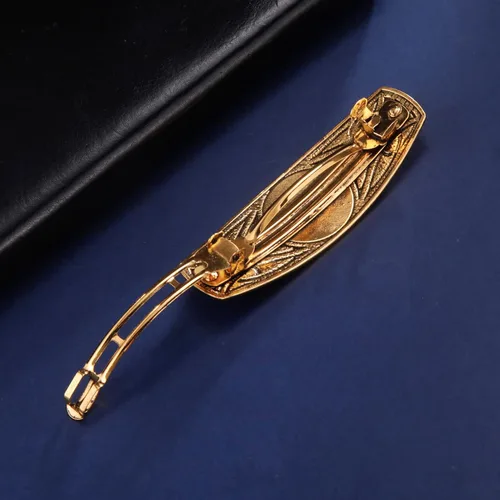 Miniatura 4 de TEAMER Clip de pelo de nudo celta vintage de moda, diseño de pasadores de metal, accesorios para el cabello con nudo de brujas grabadas para mujeres