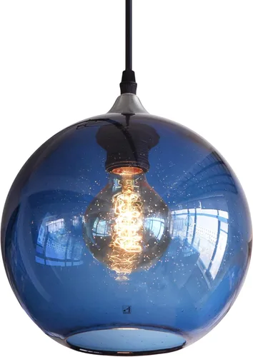 Miniatura 10 de Candelabro de cristal con 5 luces colgantes, moderno, rústico, con burbujas de semillas, globo, accesorios para colgar en el techo, entrada