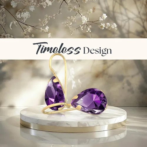 Miniatura 34 de 14K Solid Gold Earrings - Gemstone Earrings for Women - 14K Gold Earrings for Women - Birthstone Earrings - Teardrop Earrings for Women - Gold