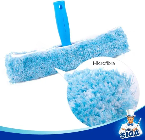 Miniatura 3 de MR.SIGA Combo profesional de limpieza de ventanas, escobilla de goma y limpiador de ventanas de microfibra, 10 pulgadas