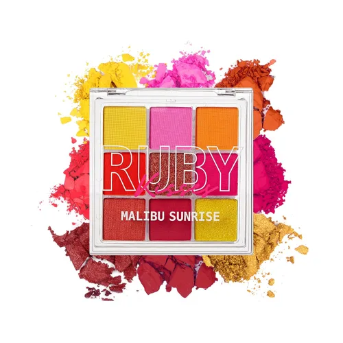 Miniatura 11 de Ruby Kisses Paleta de sombras de ojos altamente pigmentado maquillaje de ojos 9 tonos mate brillante paleta de sombra de ojos metálica, maquillaje