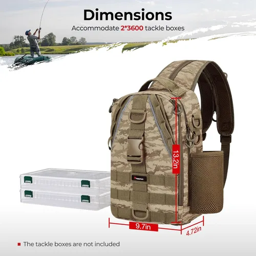Miniatura 5 de Piscifun Travel X - Bolsa de almacenamiento de pesca resistente al agua para hombres y mujeres, mochila multifuncional de almacenamiento de aparejos