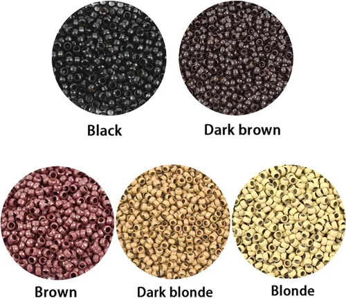 Miniatura 4 de Nano cuentas de cobre de 0.098 pulgadas para extensiones de cabello, cuentas de micro enlaces, extensiones de cabello nano anillo