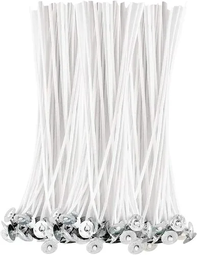 Miniatura 6 de BEADNOVA Mechas de velas de 8 pulgadas, 150 piezas de mechas de algodón grandes para velas de cera de soja