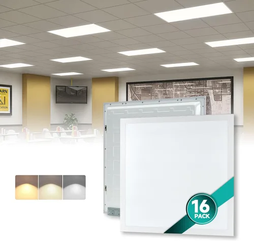 Miniatura 13 de Luz de panel plano LED de 1 x 4, 5000 K, 4000 K, 3000 K, 1 x 4, lámpara de techo LED Troffer Drop, 0-10 V regulable, 100-277 V, certificación ETL