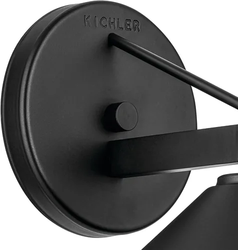 Miniatura 4 de Kichler Ripley 49059BKT - Lámpara de pared para exteriores de 8 pulgadas, color negro, para puertas exteriores, garaje, porche y paredes de patio