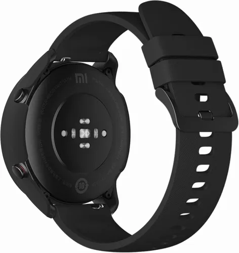 Miniatura 5 de Paquete de 2 fundas con protector de pantalla de vidrio templado compatible con Xiaomi Mi Watch, dureza 9H 360°, carcasa de PC completa negra +