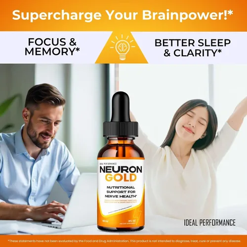 Miniatura 5 de Neuron Gold Drops, Neuron Gold Premium para neuropatía y suplemento de apoyo a la salud nerviosa - Máxima fuerza, todos los ingredientes naturales