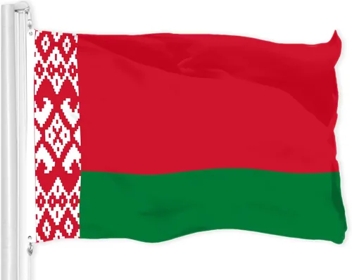 G128 Bandera de Bielorrusia, 3 x 5 pies, serie LiteWeave Pro, impresa en poliéster 150D, bandera de país, para interior/exterior, colores vibrantes,