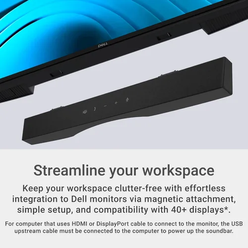 Miniatura 5 de Dell Pro Premium SB725 - Barra de sonido para conferencias SB725 - Controles de final/llamada/Bajar volumen/Equipo MS, indicador de estado LED