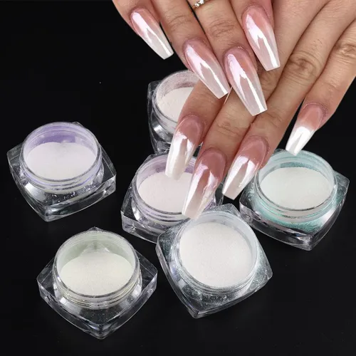 Miniatura 9 de Juego de polvos de uñas cromados, 14 colores, rosa, azul, plateado, efecto metálico, polvo de espejo para uñas con pinceles, pigmento holográfico