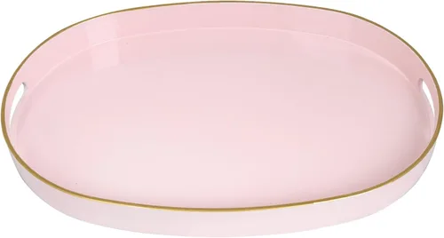 Miniatura 20 de MAONAME - Bandejas de servir azules con asas, bandeja decorativa ovalada para mesa de café, juego de bandejas anidadas de 2, bandeja de tocador