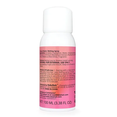 Miniatura 8 de Dolahair Spray de Fusión de Encaje para Pelucas Sin Pegamento, Spray Adhesivo de Fusión de Encaje, Spray de Pegamento para Peluca