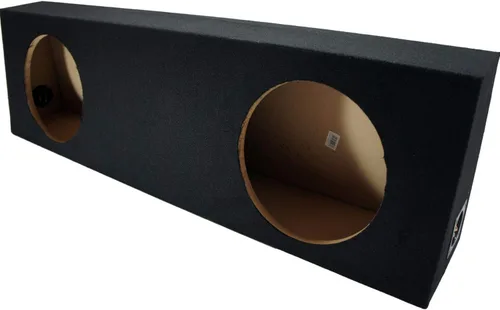 Miniatura 3 de American Sound Connection Caja de subwoofer doble de 12" estándar para camiones de cabina regular, caja de madera MDF de 5/8" - Negro