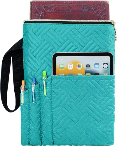 Miniatura 7 de Funda de libro APLUFINE con cremallera, protector de libro acolchado de 11"X9", fundas de libro acolchadas lavables para libros de tapa blanda