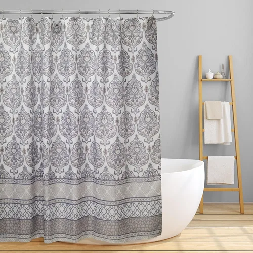 Miniatura 7 de Linen Store lona cortina de regadera de tela, 70"x70