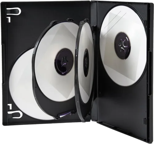 Miniatura 5 de Progo Funda premium para DVD de 6 discos de tamaño estándar de 0.551 in con funda transparente, solución de almacenamiento que ahorra espacio