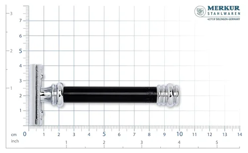 Miniatura 5 de Merkur Maquinilla de afeitar de seguridad de doble borde con mango negro, MK-38011