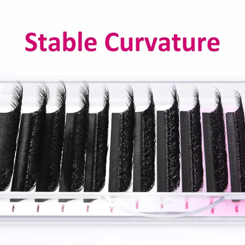 Miniatura 6 de VEYES INC YY Extensiones de pestañas, bandeja C/D rizado 9-15mm de longitud mixta, prefabricadas, con volumen, estilo abanico, suministros