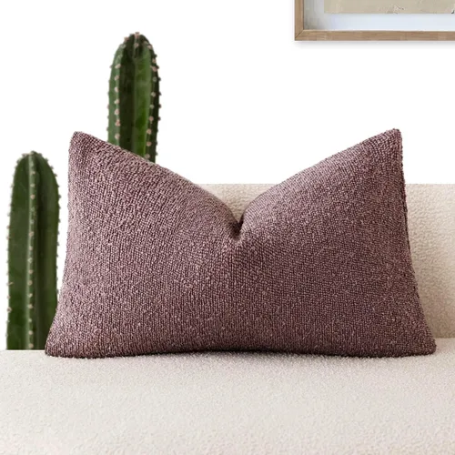 Miniatura 79 de Foindtower Fundas de almohada decorativas con textura de boucle, fundas de almohada sólidas, neutrales, suaves y acogedoras para silla, sofá