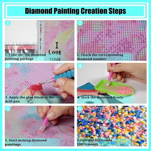 Miniatura 8 de Pintura de diamantes, árbol de nieve, niebla, granero rural, granero, kit de invierno para adultos, pintura de diamantes por números, arte de gemas