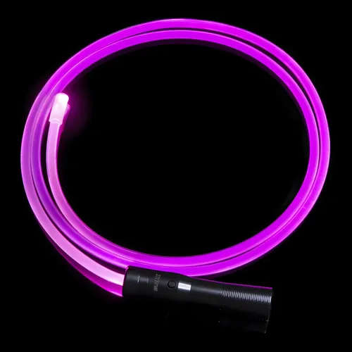 GloFX Space Whip Remix | Fibra óptica LED programable giratoria de 360° | Accesorio rave para fiestas, espectáculos de luz, festivales de música |