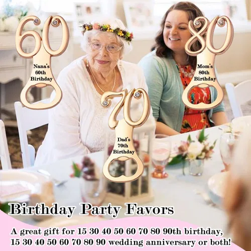 Miniatura 5 de 12 abridores de botellas creativos personalizados, abrebotellas en forma de números para regalos de fiesta de cumpleaños de 15 años, 15 aniversario