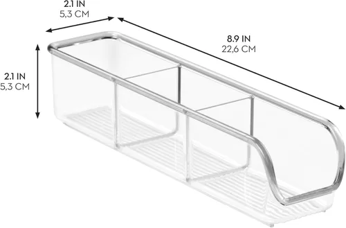 Miniatura 2 de iDesign Organizador de paquetes de plástico y bolsas de té, recipientes de almacenamiento de cocina para azúcar, sal, pimienta, edulcorantes, bolsas