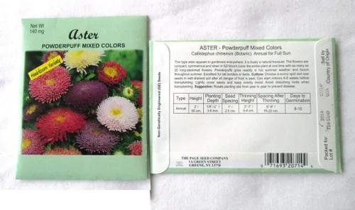 Miniatura 2 de Semillas de flores (Aster Powderpuff)