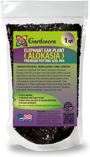 Gardenera Mezcla para macetas de orejas de elefante de alta calidad, mezcla elaborada por expertos para un crecimiento óptimo de la alocasia y un