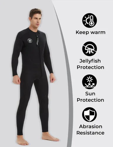 Miniatura 4 de Trajes de neopreno Lemorecn para hombre de 3/2 mm, traje de buceo de cuerpo entero