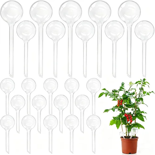 Miniatura 8 de 10 globos transparentes de riego de plantas, bombillas de plástico de riego automático, dispositivo de riego automático de flores, bebedero