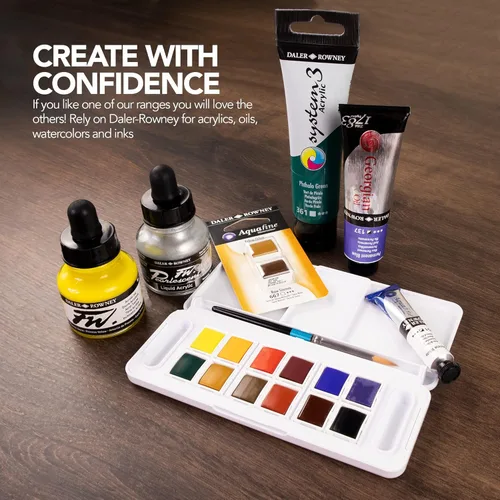 Miniatura 7 de Daler-Rowney FW - Tinta acrílica, botella de vidrio con gotero, 1 oz - 1.0 fl oz, imitación dorada