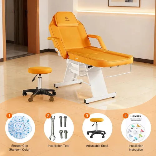 Miniatura 11 de Silla facial mesa de masaje de 73 pulgadas, cama de masaje multiusos de 3 secciones, silla de tatuaje profesional, equipo de spa para spa facial
