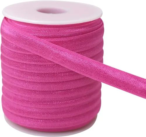Miniatura 11 de Banda elástica de satén para coser de 3/8 pulgadas, rollo de cinta elástica brillante con cordón elástico plano para ligar el cabello, diadema