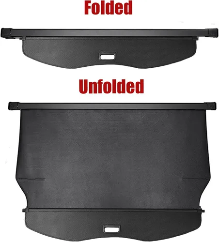 Miniatura 5 de Cubierta de Carga para Accesorios de Jeep Grand Cherokee 2011-2021, Protector Retráctil de Seguridad para Equipaje con Textura de Fibra de Carbono