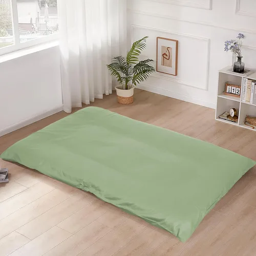 Miniatura 13 de Funda de colchón de futón de piso 100% algodón, suave, amigable con la piel, lavable, con cremallera, funda de colchón tatami, a prueba de polvo