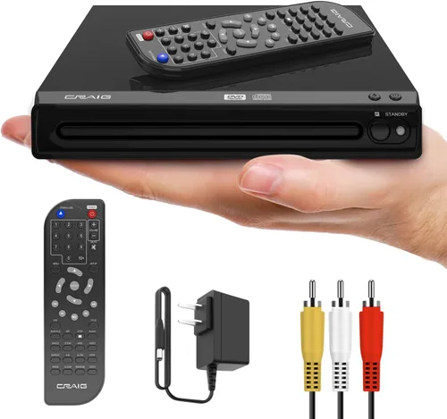 Miniatura 8 de Craig CVD401A Reproductor de DVD HDMI Compacto con Control Remoto en Negro Compatible con DVD-R/DVD-RW/JPEG/CD-R/CD-R/CD Escaneo Progresivo