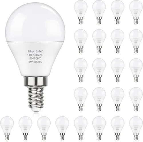Miniatura 9 de MAXvolador Bombillas LED E12 equivalentes a 60 W, color blanco neutro 4000 K, bombillas de candelabro de base pequeña CRI de 600 lúmenes, 6 W