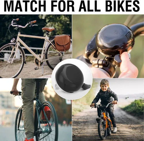 Miniatura 2 de MARQUE Campana de bicicleta Beach Cruiser – Diseño clásico de campana de bicicleta para adultos y niños con sonido de anillo tradicional