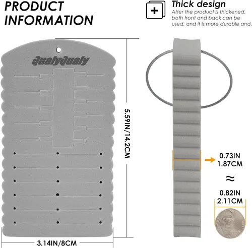 Miniatura 7 de QualyQualy Parche para moscas, paquete de 2 goteros, tarjeta de espuma ligera, accesorios de pesca con mosca para moscas y serpentinas Negro
