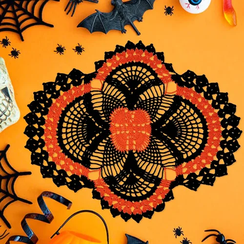 Miniatura 2 de Una pieza de 20 x 17 pulgadas, diseño de piña de Halloween, para tocadores y mesas auxiliares, manualidades, manteles individuales desechables